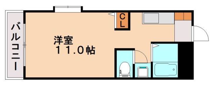福岡県北九州市八幡西区千代ケ崎1丁目(マンション)の賃貸物件203の間取り