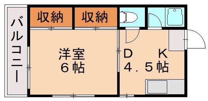 福岡県北九州市八幡西区大浦3丁目(アパート)の賃貸物件208の間取り