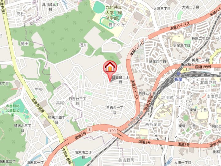サンハイツニュー日吉202の地図