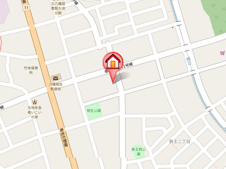 福岡県北九州市八幡西区相生町(マンション)の賃貸物件305の地図