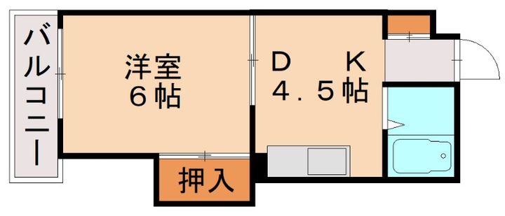 福岡県北九州市八幡西区千代ケ崎1丁目(マンション)の賃貸物件505の間取り