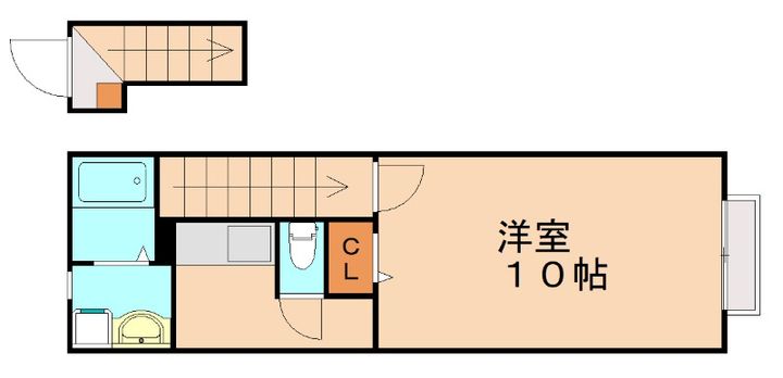 福岡県北九州市八幡西区木屋瀬3丁目(アパート)の賃貸物件203の間取り