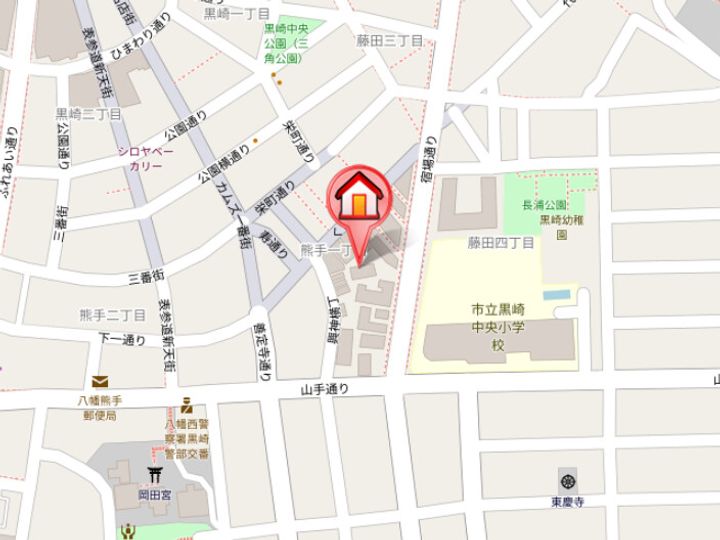 福岡県北九州市八幡西区熊手1丁目(マンション)の賃貸物件605の地図