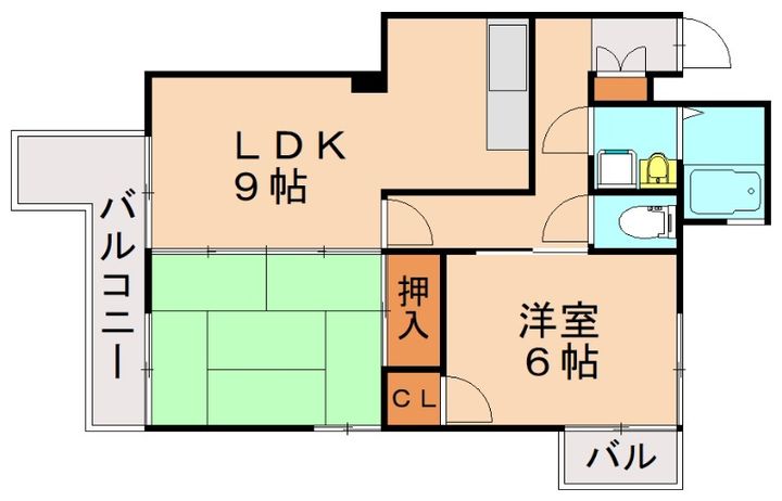 福岡県北九州市八幡西区千代ケ崎1丁目(マンション)の賃貸物件503の間取り