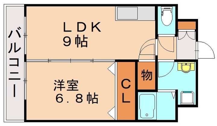 福岡県北九州市八幡西区熊西1丁目(マンション)の賃貸物件403の間取り