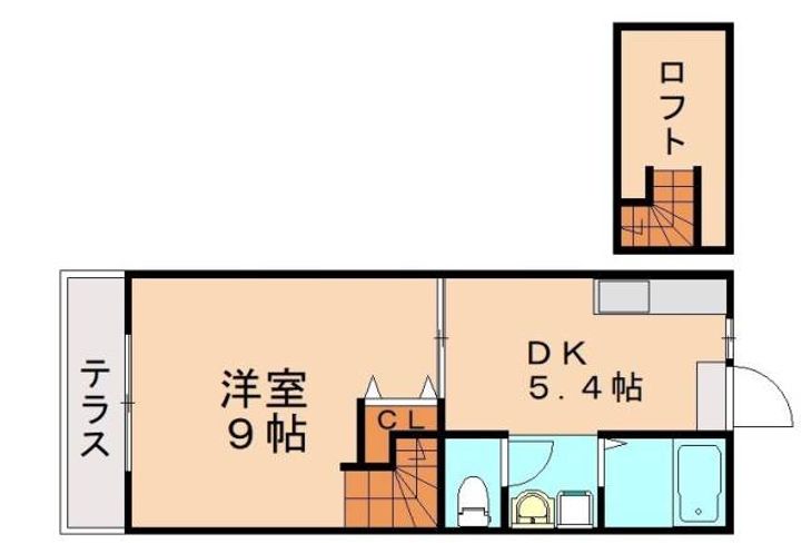 福岡県遠賀郡芦屋町高浜町(アパート)の賃貸物件205の間取り