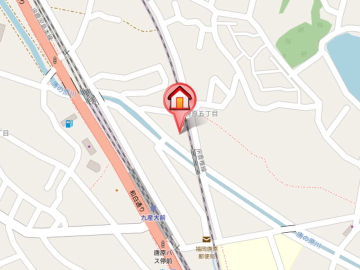 ヴィラ九産大前B101の地図
