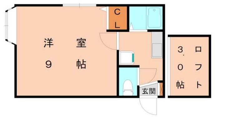 福岡県福岡市東区奈多1丁目の賃貸アパート102の間取り
