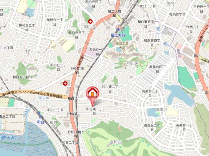 福岡県福岡市東区和白東1丁目(アパート)の賃貸物件201の地図