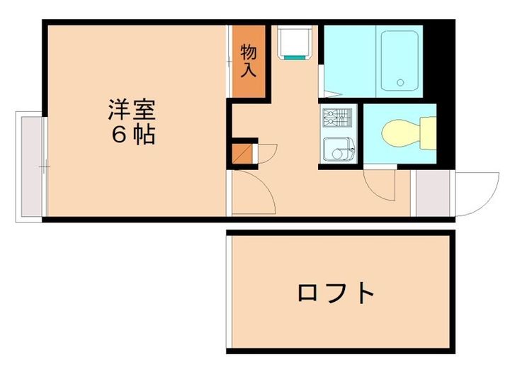 福岡県福岡市東区香椎2丁目(アパート)の賃貸物件103の間取り