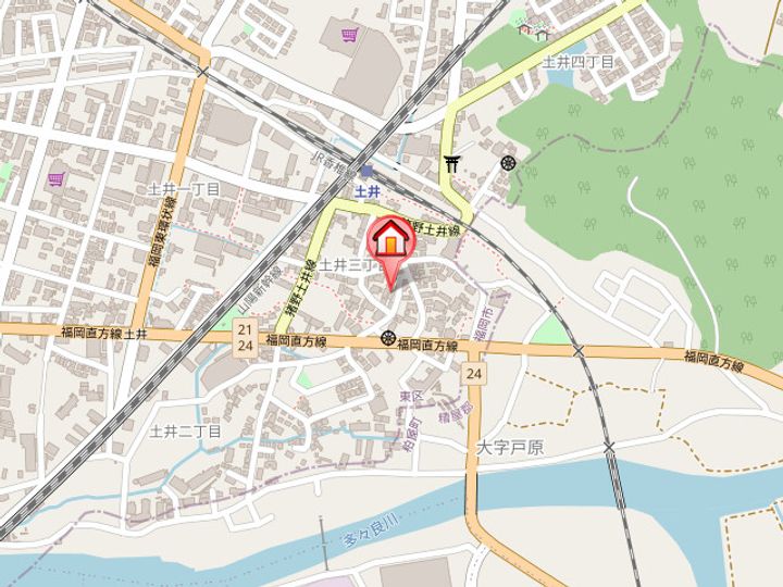 ハーモニーテラス土井Ⅱの地図