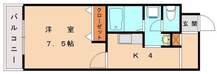 福岡県福岡市東区和白6丁目(マンション)の賃貸物件106の間取り
