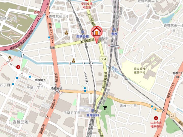 Ciel香椎の地図