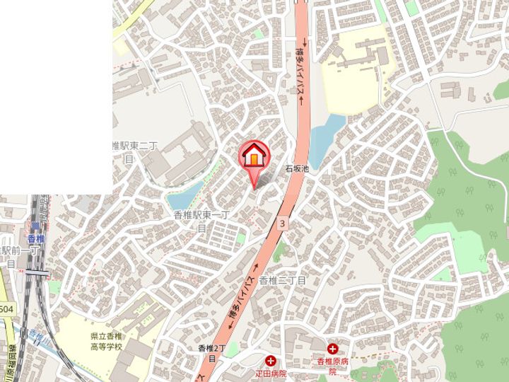 福岡県福岡市東区香椎駅東1丁目(アパート)の賃貸物件201の地図