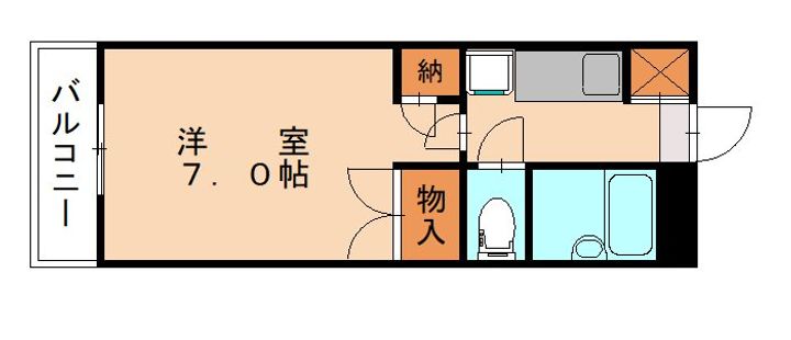 シティルーム都502の間取り
