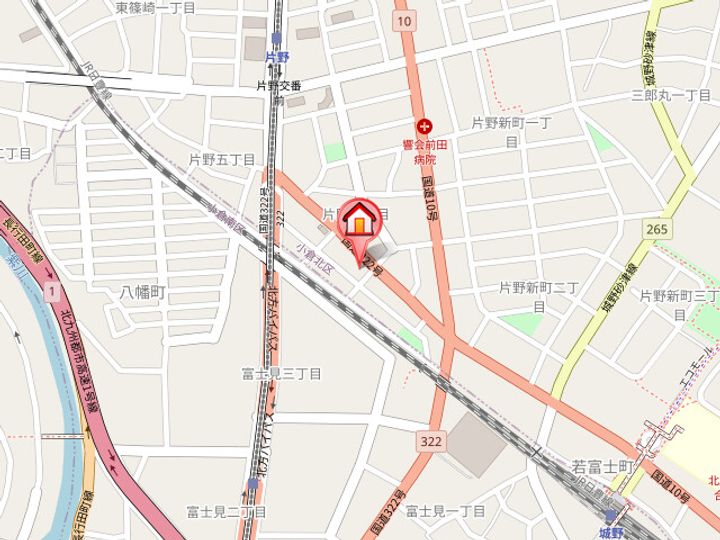 福岡県北九州市小倉北区片野4丁目(マンション)の賃貸物件203の地図