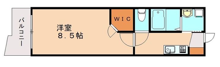 福岡県北九州市小倉北区井堀4丁目(マンション)の賃貸物件702の間取り