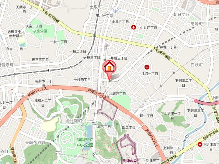 福岡県北九州市小倉北区井堀4丁目(マンション)の賃貸物件702の地図