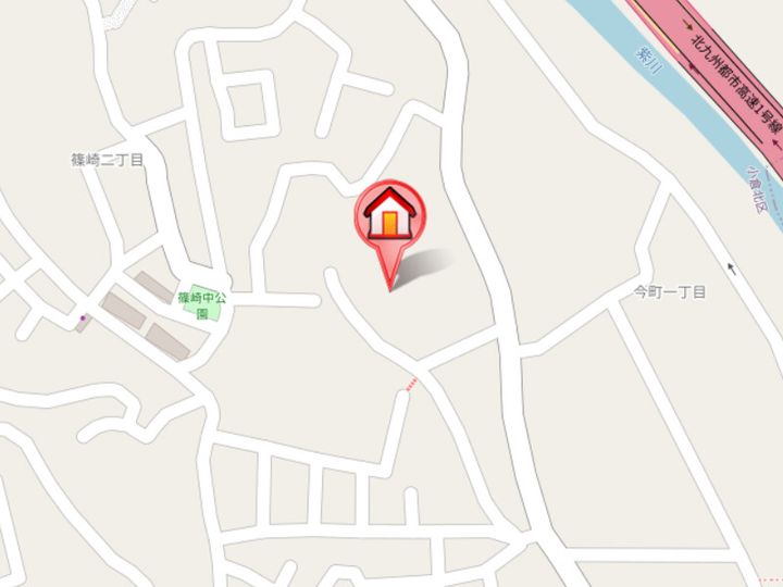 福岡県北九州市小倉北区篠崎2丁目(マンション)の賃貸物件2101の地図
