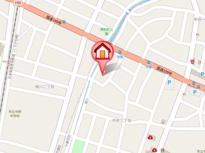 福岡県北九州市小倉北区中井3丁目(アパート)の賃貸物件104の地図