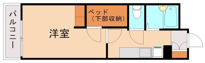 福岡県北九州市小倉北区日明5丁目(マンション)の賃貸物件203の間取り