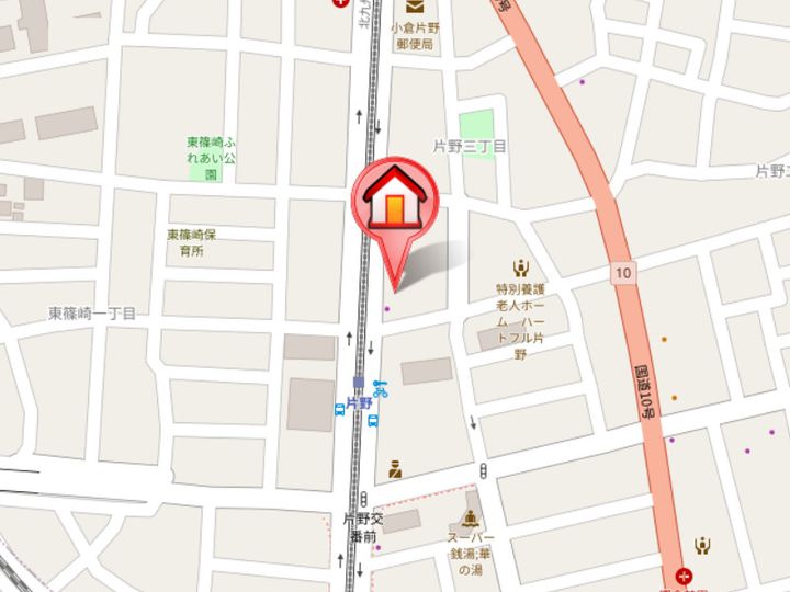 福岡県北九州市小倉北区片野3丁目(マンション)の賃貸物件1303の地図