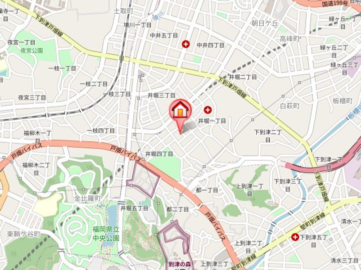 福岡県北九州市小倉北区井堀1丁目(マンション)の賃貸物件207の地図