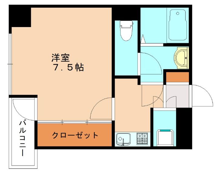 福岡県北九州市戸畑区新池2丁目(マンション)の賃貸物件402の間取り