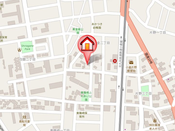 福岡県北九州市小倉北区黄金2丁目(マンション)の賃貸物件507の地図