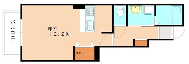 福岡県北九州市小倉北区篠崎2丁目(アパート)の賃貸物件102の間取り
