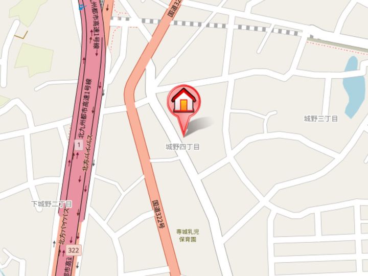 福岡県北九州市小倉南区城野4丁目(マンション)の賃貸物件203の地図