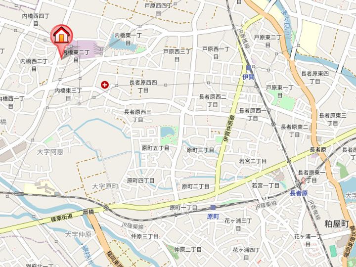 福岡県糟屋郡粕屋町内橋東2丁目(アパート)の賃貸物件202の地図