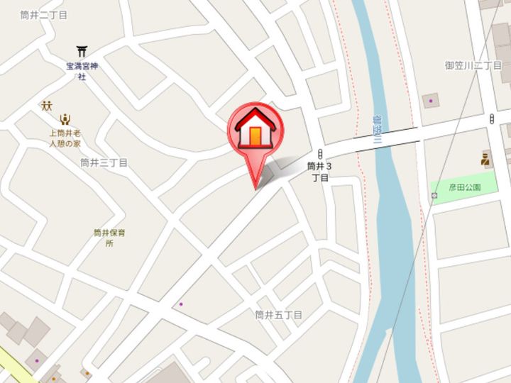 福岡県大野城市筒井3丁目(アパート)の賃貸物件208の地図