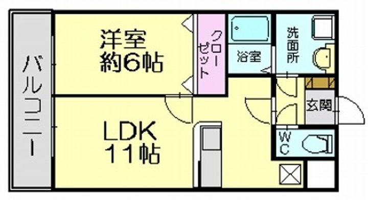 モンテローザⅠ105の間取り