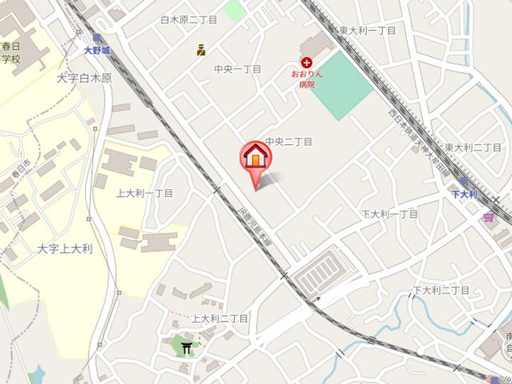 福岡県大野城市中央2丁目(マンション)の賃貸物件405の地図