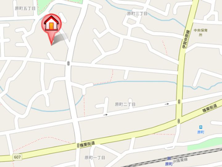 福岡県糟屋郡粕屋町原町5丁目(アパート)の賃貸物件203の地図