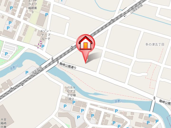 福岡県福岡市東区多の津5丁目(マンション)の賃貸物件801の地図