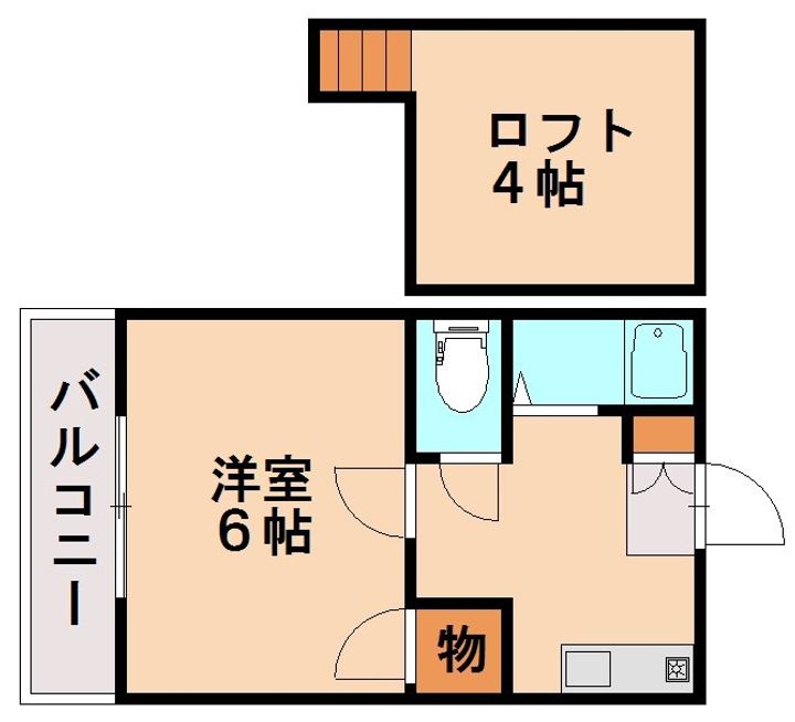 福岡県大野城市仲畑4丁目(アパート)の賃貸物件203の間取り