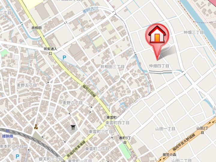 福岡県大野城市仲畑4丁目(アパート)の賃貸物件203の地図