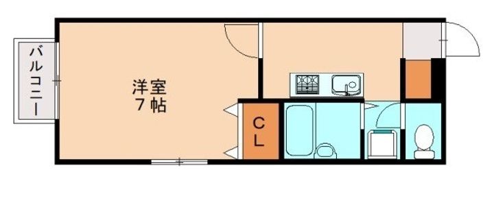 福岡県大野城市筒井3丁目(アパート)の賃貸物件202の間取り