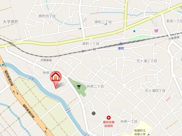 福岡県糟屋郡粕屋町仲原3丁目(アパート)の賃貸物件201の地図