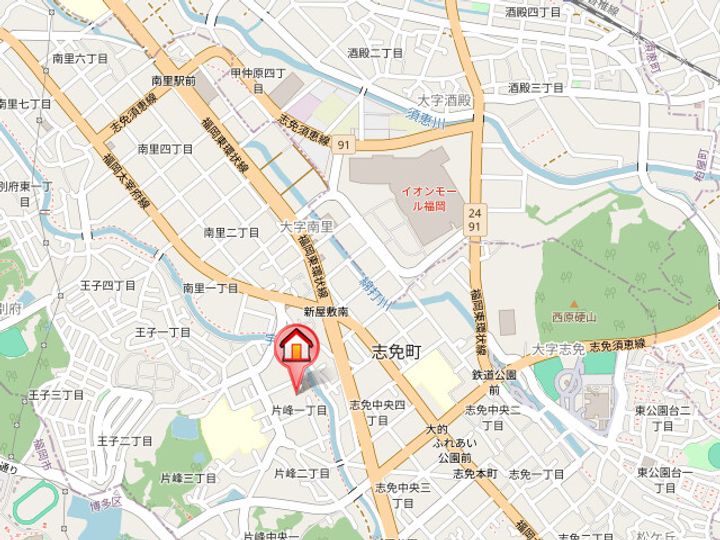 ルート浦園Ⅵ202の地図