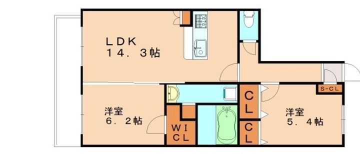 プレアセレッソ402の間取り
