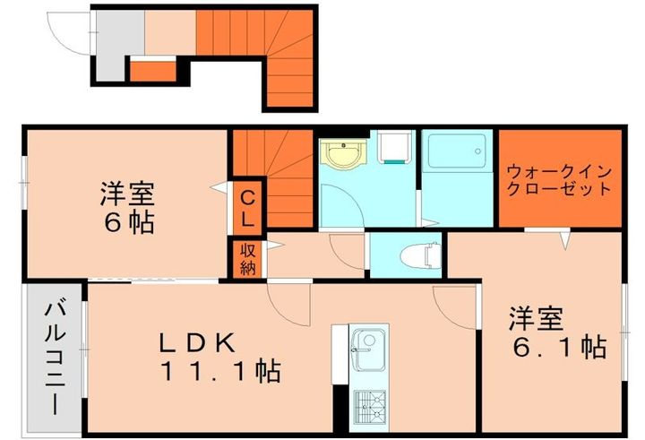 福岡県糟屋郡篠栗町津波黒3丁目(アパート)の賃貸物件202の間取り