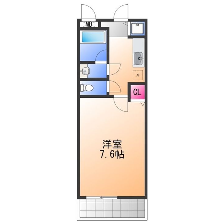 レボントゥリ はせでⅠ番館の間取り