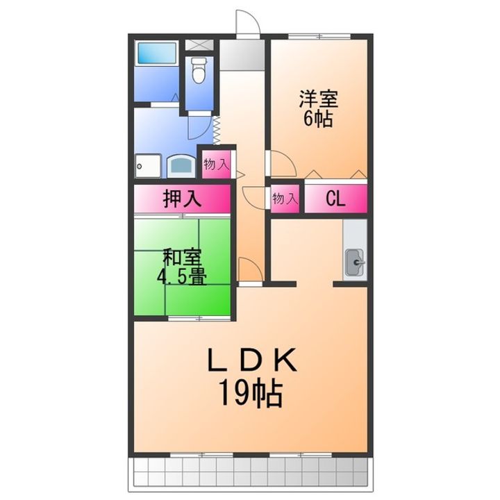 スカイヒルズ新道出の間取り