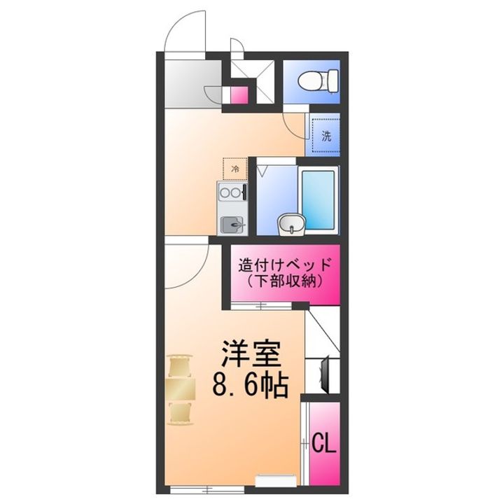 レオパレスパルフェⅡの間取り