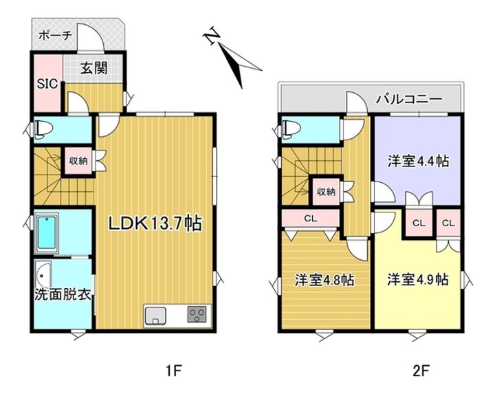 大阪府岸和田市春木旭町(一戸建)の賃貸物件の間取り