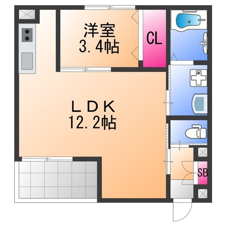 GARDENIA泉佐野大西の間取り