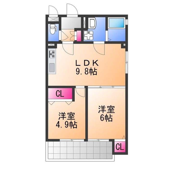 CASA CALMA菱木の間取り